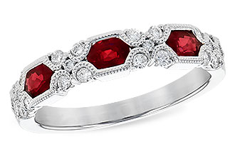 B309-40836: LDS WED RG .74 RUBY 1.00 TGW (4x3MM RUBY)