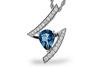 C311-19945: NECK 1.04 LONDON BLUE TOPAZ 1.23 TGW (8x6MM)
