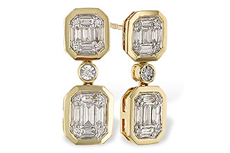 E311-19063: EARRINGS .38 BAG .45 TW