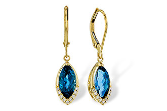 E311-26363: EARR 2.42 TW LONDON BLUE TOPAZ 2.50 TGW (9x5MM MQ)