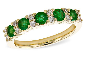 F310-35435: LDS WED RG .70 EMERALD .94 TGW