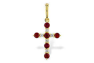 F311-20881: PENDANT .34 TW RUBY .42 TGW