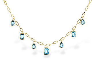 F311-21808: NECKLACE 4.10 TW BLUE TOPAZ (17")