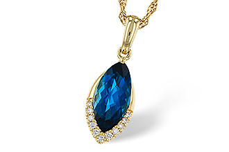 F311-26363: NECK 2.14 LONDON BLUE TOPAZ 2.20 TGW (12x6MM MQ)