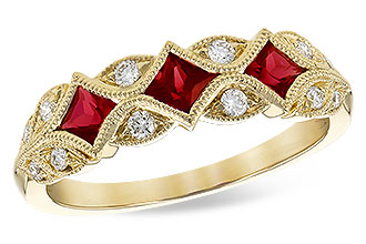 G309-39981: LDS WED RG .55 TW RUBY .70 TGW