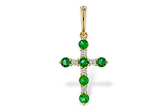 G311-20872: PENDANT .27 TW EMERALD .35 TGW