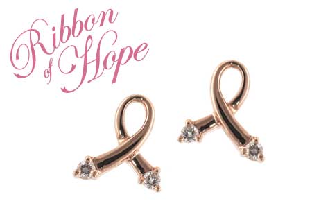 H036-72690: PINK GOLD EARRINGS .07 TW