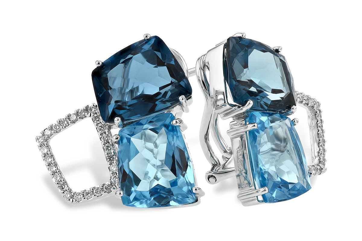 H224-85453: EARR 10.80 BLUE TOPAZ 11.00 TGW