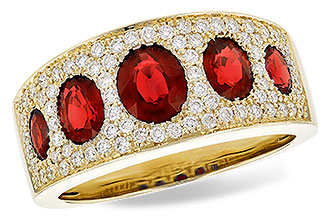 K309-40844: LDS WED RG 1.60 TW RUBY 2.00 TGW